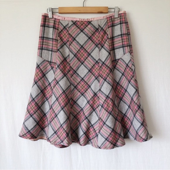 Sportsgirl Skirts Sportsgirl Y2k Size Soft Pink Grey Wool Blend